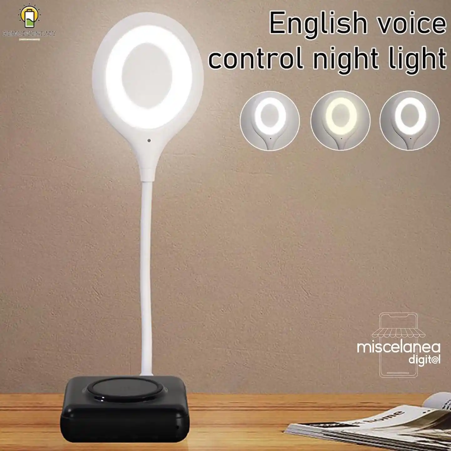 LÁMPARA INTELIGENTE USB CON VOZ💡🗣️